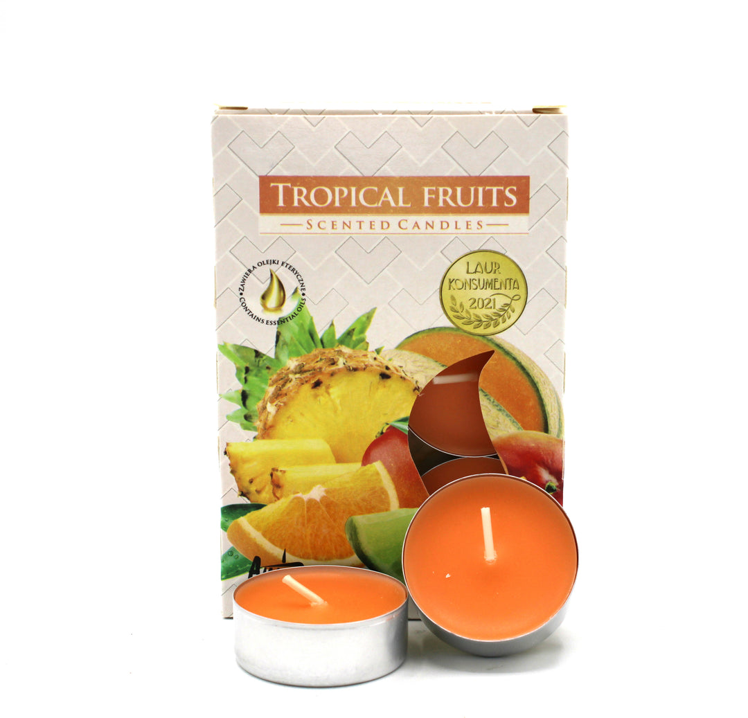 Vela calientaplatos de té perfumadas - Pack de 6 - Fruta tropical