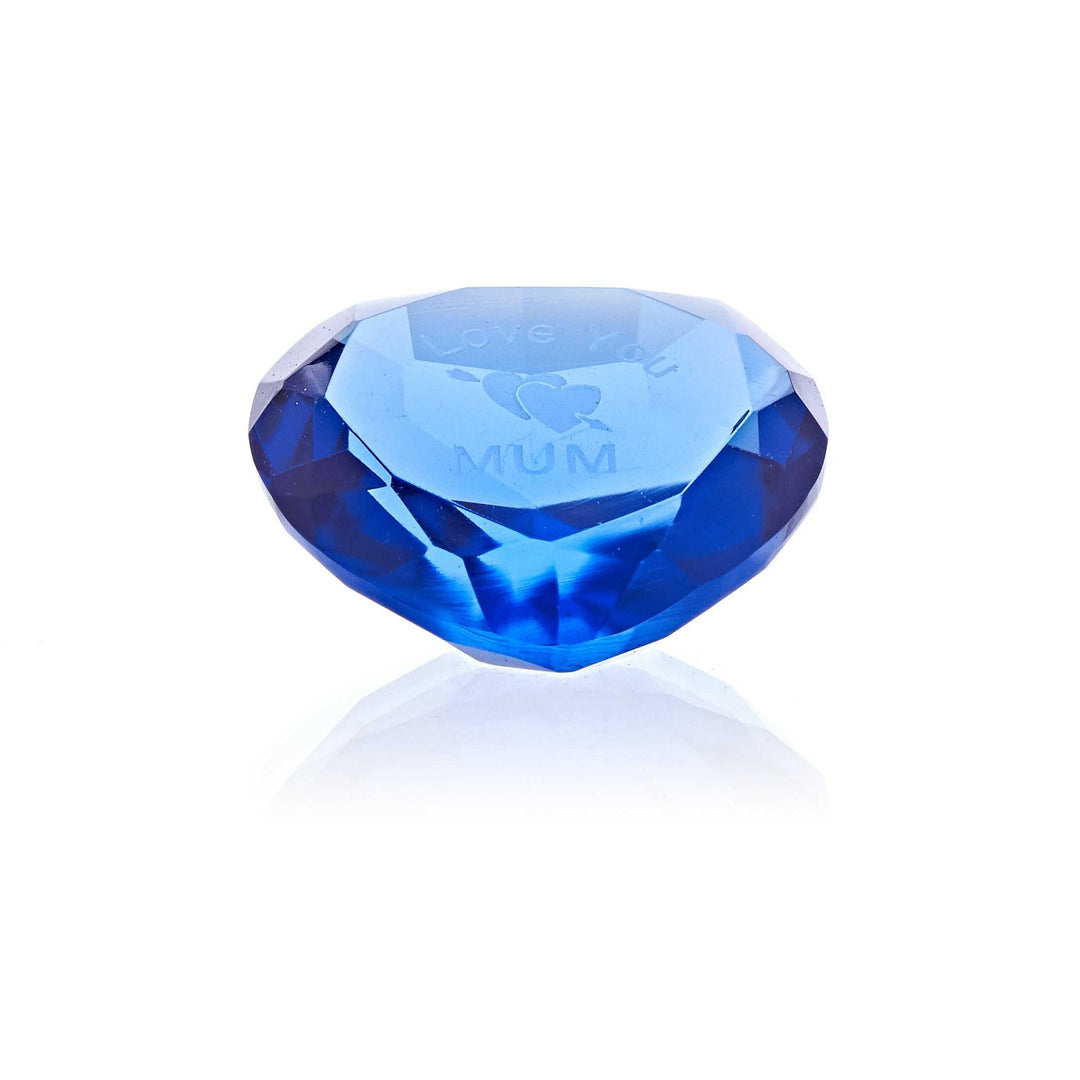 50mm Diamante Azul CORAZÓN + I LOVE YOU MUM OKONEKO