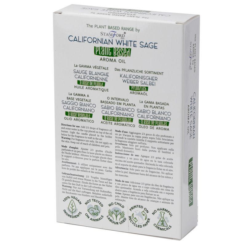 Aceite esencial aromático a base de Plantas 3 uds. - Salvia Blanca Californiana