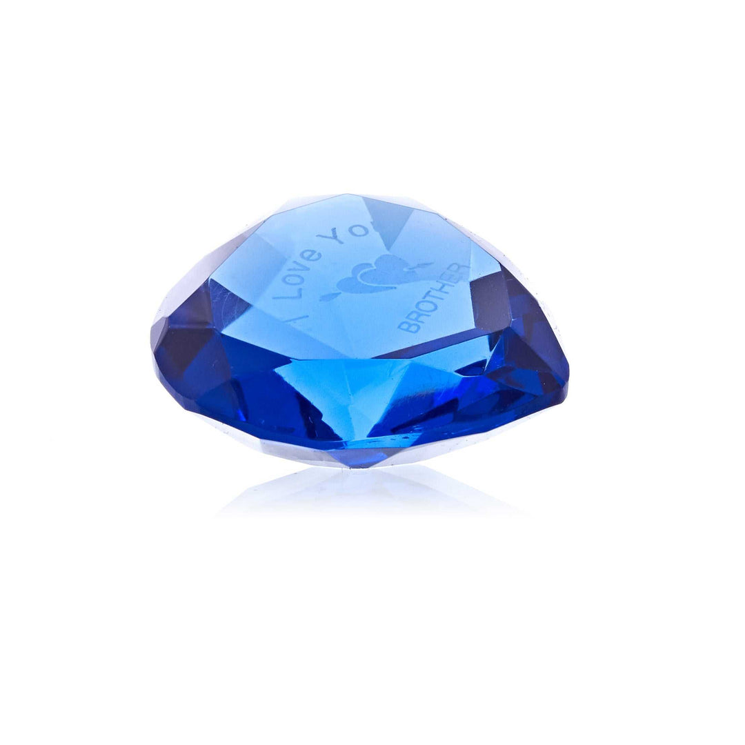 50mm Diamante Azul CORAZÓN + I LOVE BROTHER OKONEKO